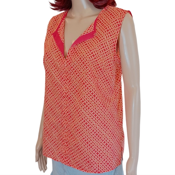 Liz Claiborne Graphic Print Top - Picture 1 of 9